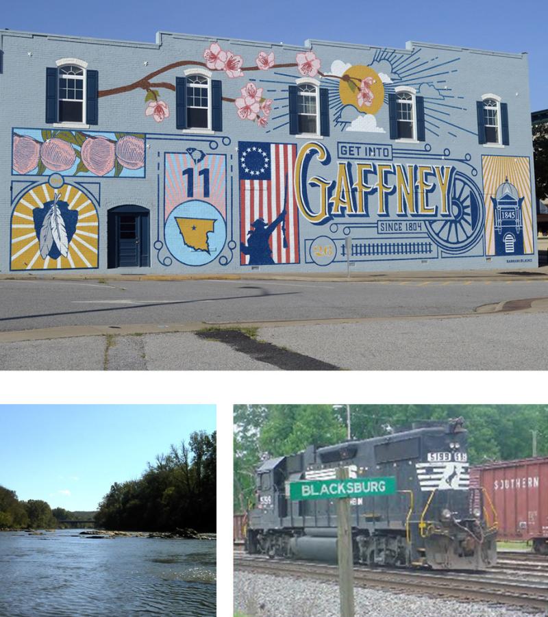 Gaffney, Blacksburg, &amp; Broad River collage